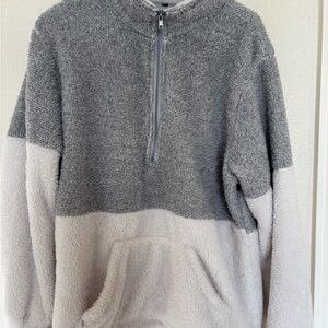 Gray and White Sweater